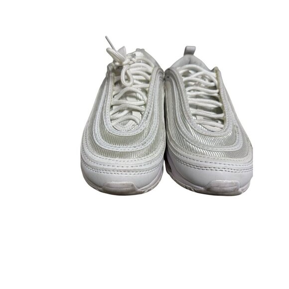Nike Air Max 97 Women's Sneakers Shoes Size 8Triple White Leather Mesh - Picture 3 of 15